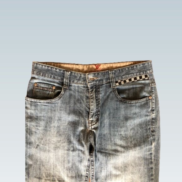 Louis Vuitton Monogram Denim Jeans • Size 32 • Authentic LV - Picture 3 of 9